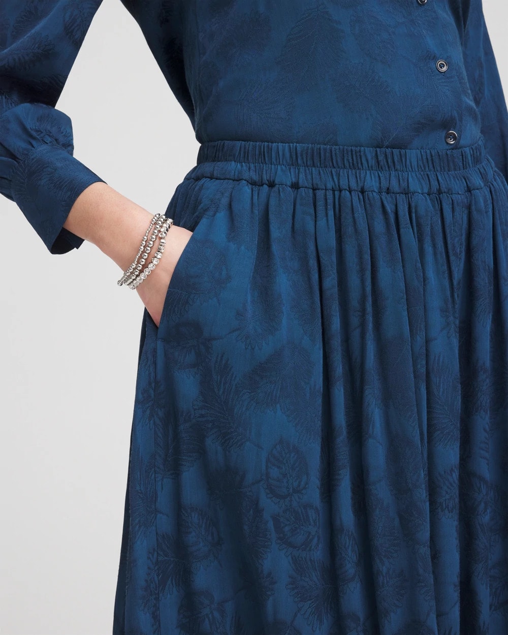 Chico's On Sale Seaport Jacquard Culotte Wide-Leg Pants