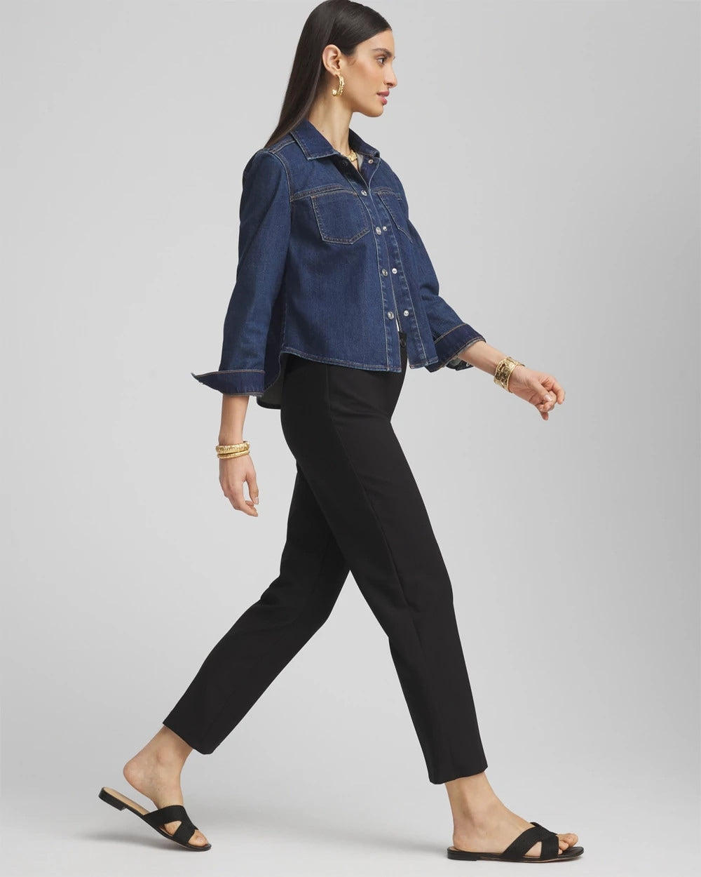 Chico's For Sale Black Lightweight Juliet Straight Ankle Pants