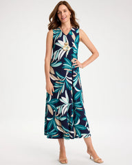 Chico's On Sale Kings Navy Travelers™ Palm Maxi Dress