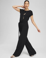 Chico's Sale Travelers Black Travelers™ Cap Sleeve Jumpsuit