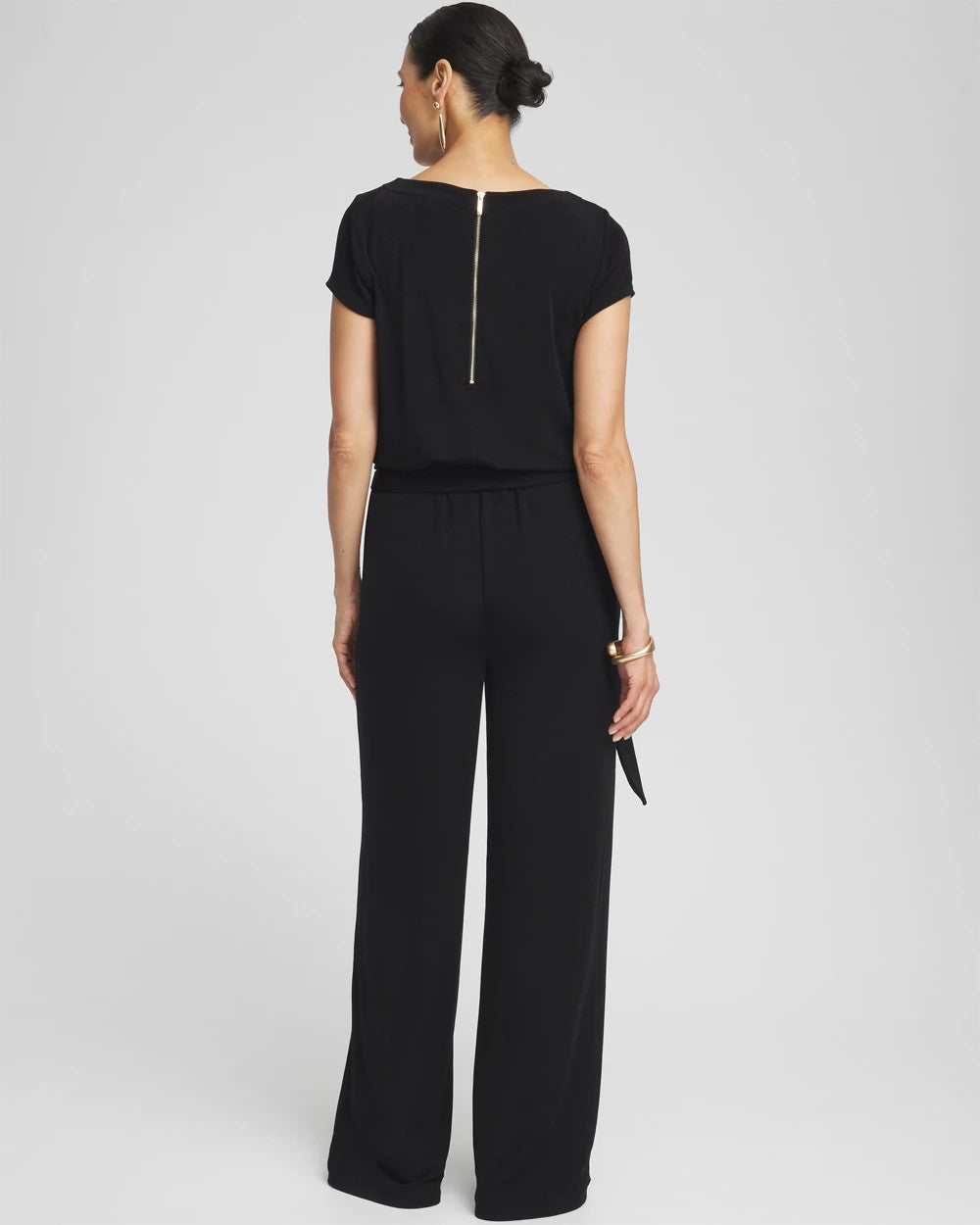 Chico's Sale Travelers Black Travelers™ Cap Sleeve Jumpsuit