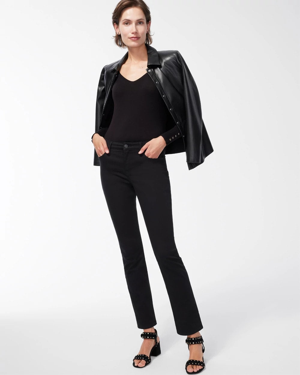 Chico's For Sale Black Girlfriend Slim Full-Length Jeans