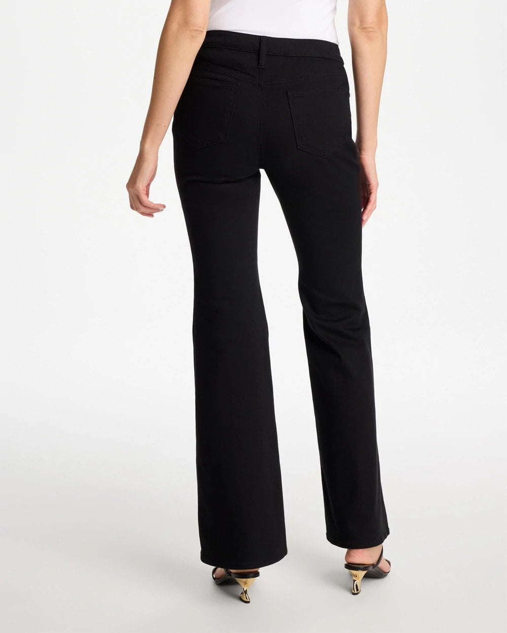 Chico's Discount Black Petite Girlfriend Flared Leg Jeans
