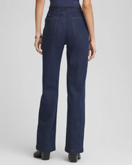 Chico's Outlet Bridge Street Rinse Pull-On Wide-Leg Trouser Jeans