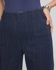 Chico's Outlet Bridge Street Rinse Pull-On Wide-Leg Trouser Jeans