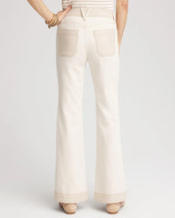 Chico's Online Neutral Colorblock Wide Flare Jeans
