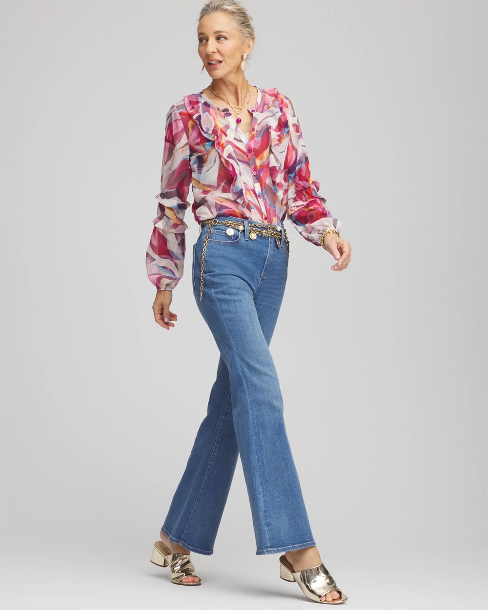 Chico's Discount Freya Indigo So Slimming® High Rise Flare Jeans