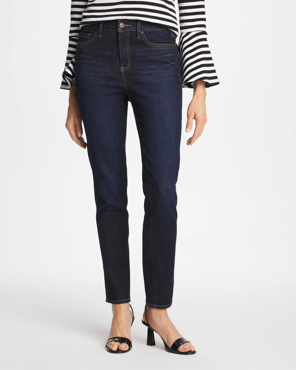 Chico's Discount Scarlet Oak Indigo Skinny Ankle Jeans