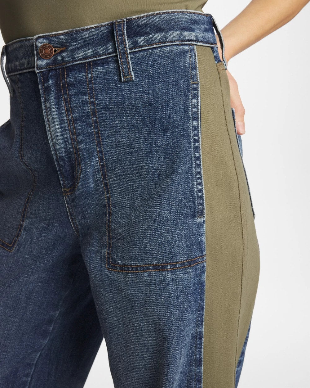 Chico's Outlet Mariana Indigo Utility Barrel Jeans