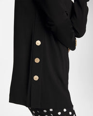Chico's Sale Black Matte Jersey Button Tunic