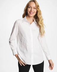 Chico's Outlet Alabaster Poplin Soutache Tunic