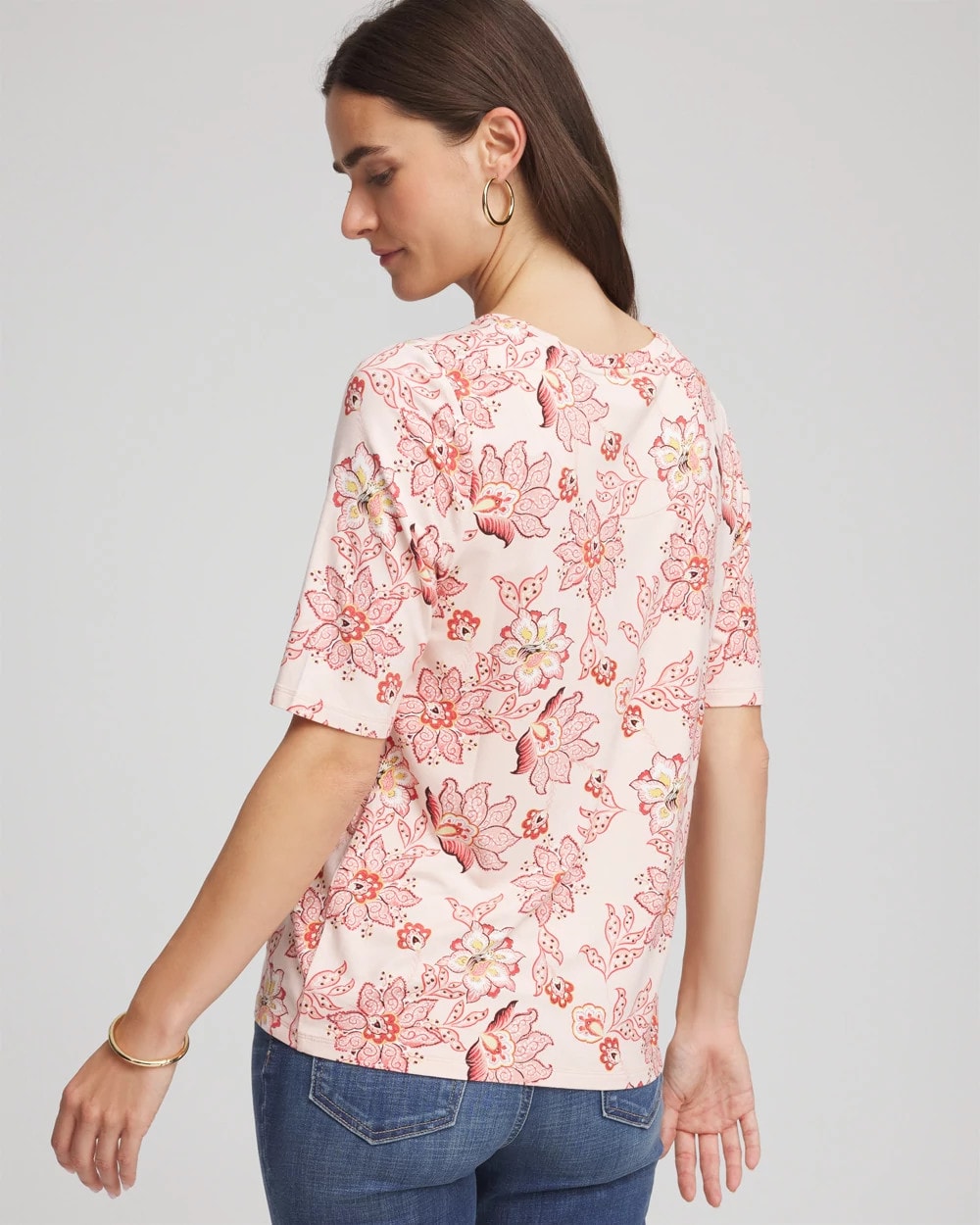 Chico's Online Siesta Rose Elbow Sleeve Tee