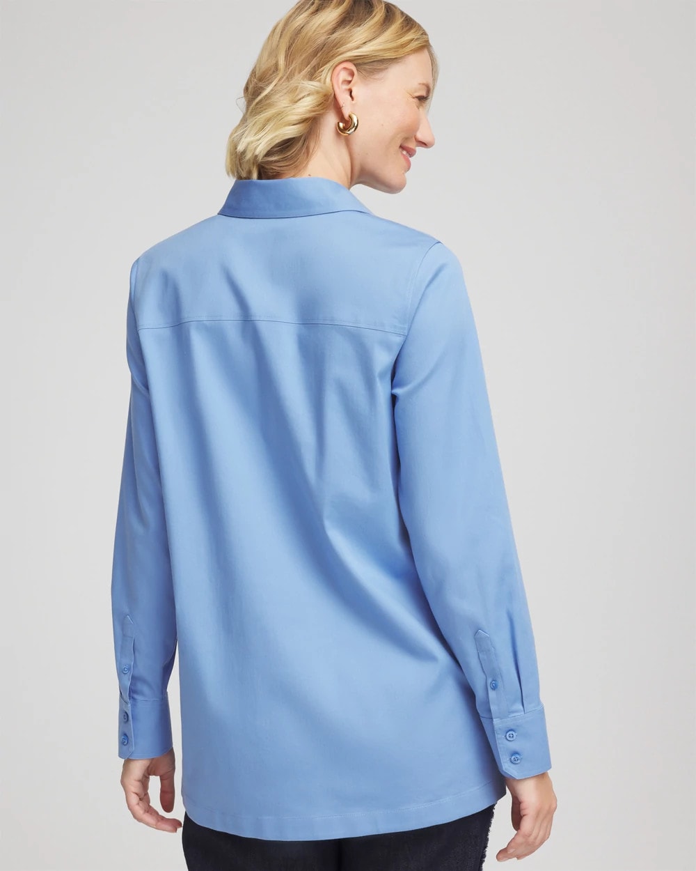Chico's Outlet Tidal Blue No Iron™ Stretch Tunic