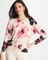 Chico's For Sale Sweet Blossom Printed Bateau Dolman Pullover