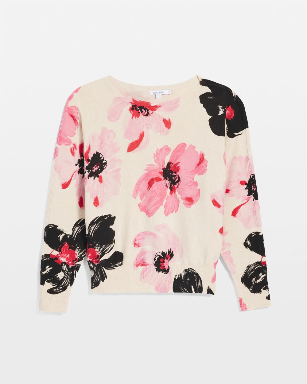 Chico's For Sale Sweet Blossom Printed Bateau Dolman Pullover