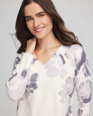 Chico's Online Multi Printed V-Neck Sweater