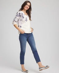 Chico's Online Multi Printed V-Neck Sweater
