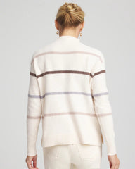 Chico's Sale English Cream Sequined Stripe Pullover Sweater