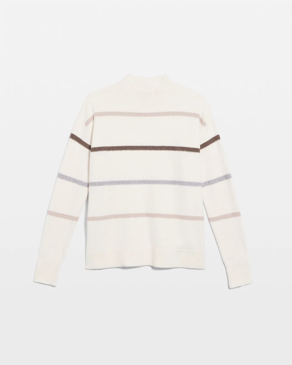 Chico's Sale English Cream Sequined Stripe Pullover Sweater