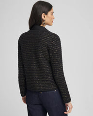 Chico's On Sale Black Shine Cropped Cardigan