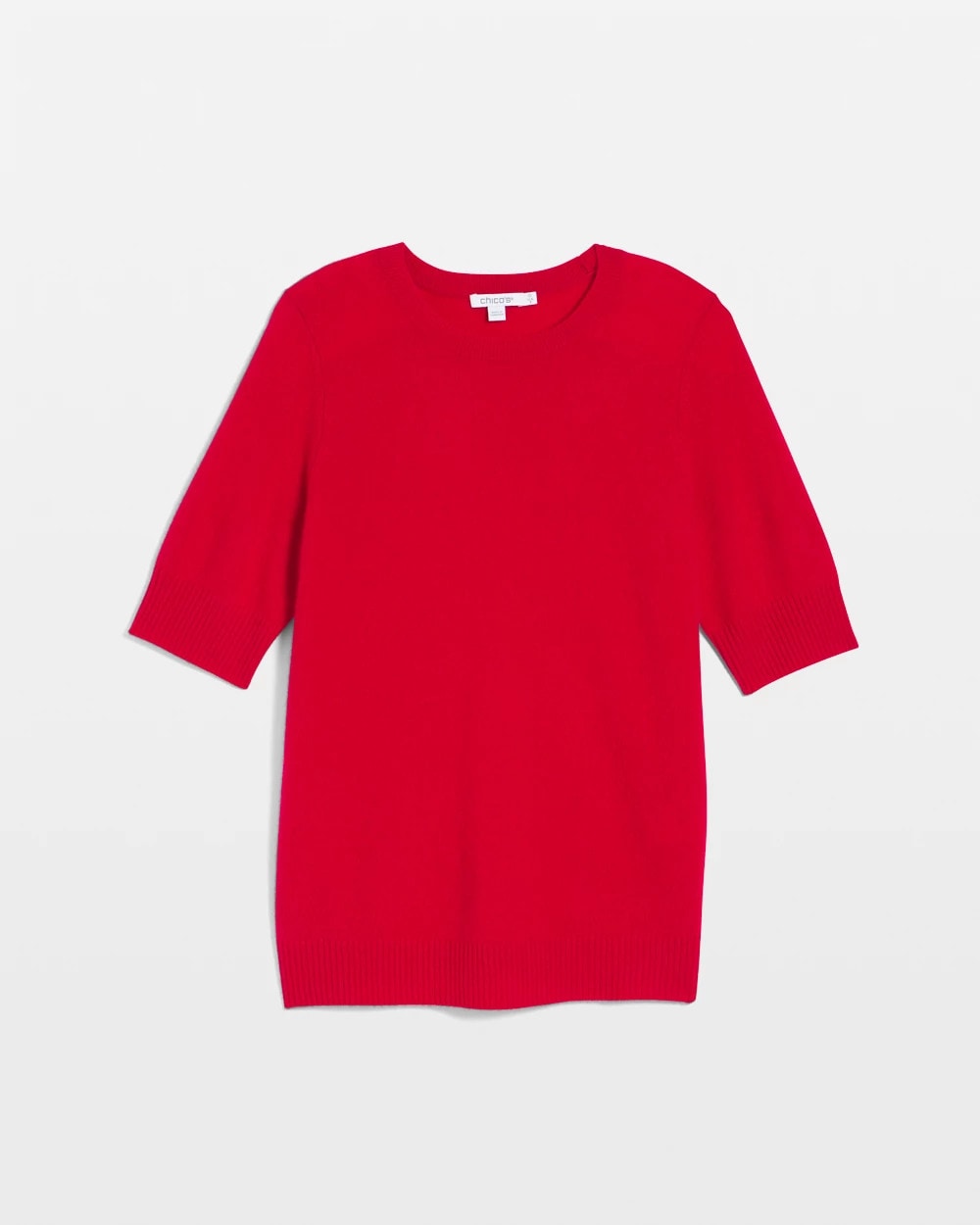 Chico's Discount Red Crewneck Cashmere Pullover Sweater
