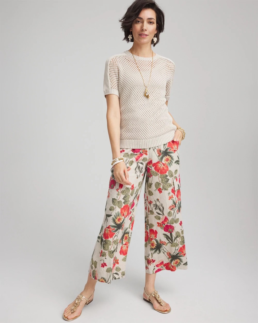 Chico's Outlet River Rock Dolman Sleeved Sweater Tee