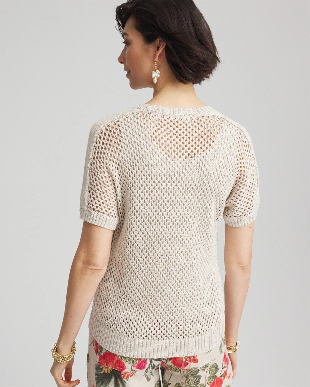 Chico's Outlet River Rock Dolman Sleeved Sweater Tee