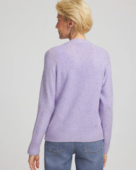 Chico's For Sale Lilac Mist Shine Boyfriend Cardigan