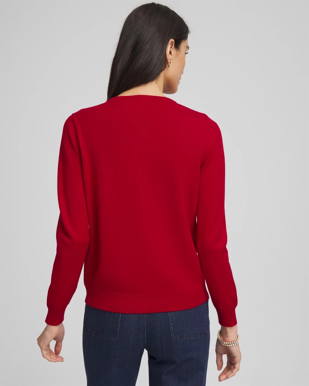 Chico's For Sale Carmine Red Crewneck Cardigan