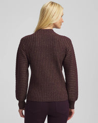 Chico's Outlet Night Bloom Metallic Ribbed Pullover