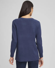 Chico's For Sale Indigo Sky Button Tunic Sweater