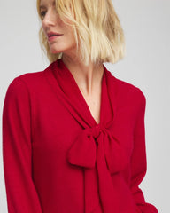 Chico's Online Carmine Red Bow-Detailed Sweater