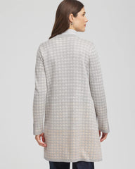 Chico's Sale Gray Metallic Herringbone Cardigan