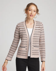 Chico's On Sale Black Sunset Abstract Sweater Jacket