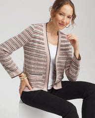 Chico's On Sale Black Sunset Abstract Sweater Jacket