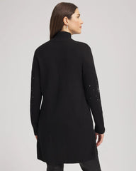 Chico's Discount Black Rhinestone Embellished Cardigan
