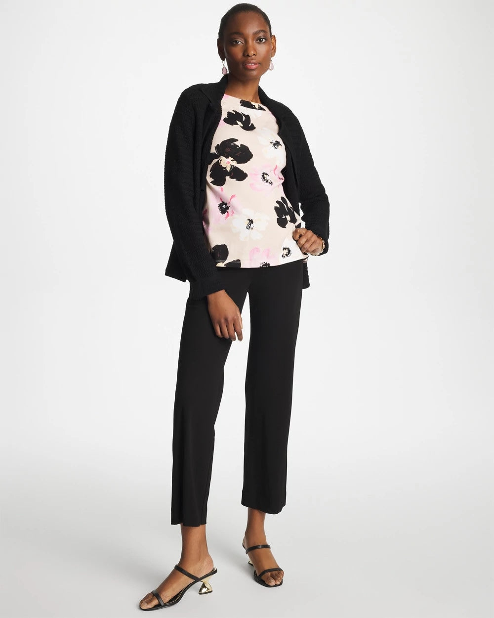 Chico's For Sale Black Matte Jersey Cropped Pants