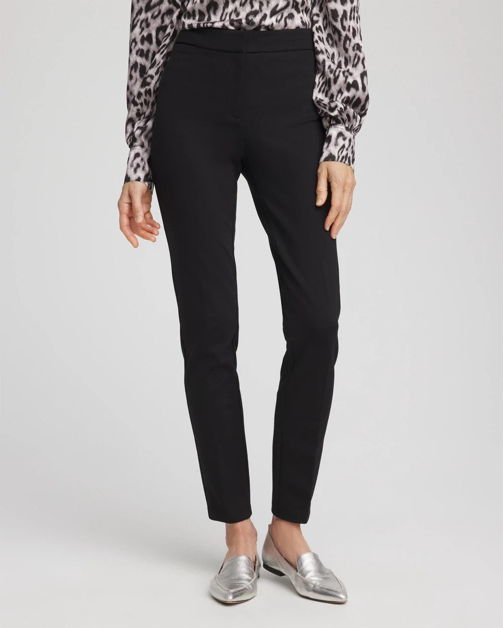 Chico's Discount Black Emme Skinny Ponte Ankle Pants