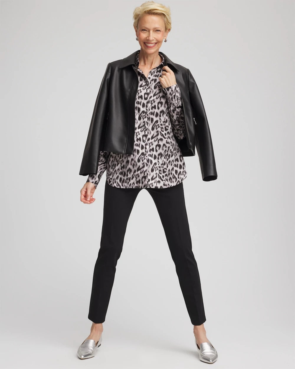 Chico's Discount Black Emme Skinny Ponte Ankle Pants