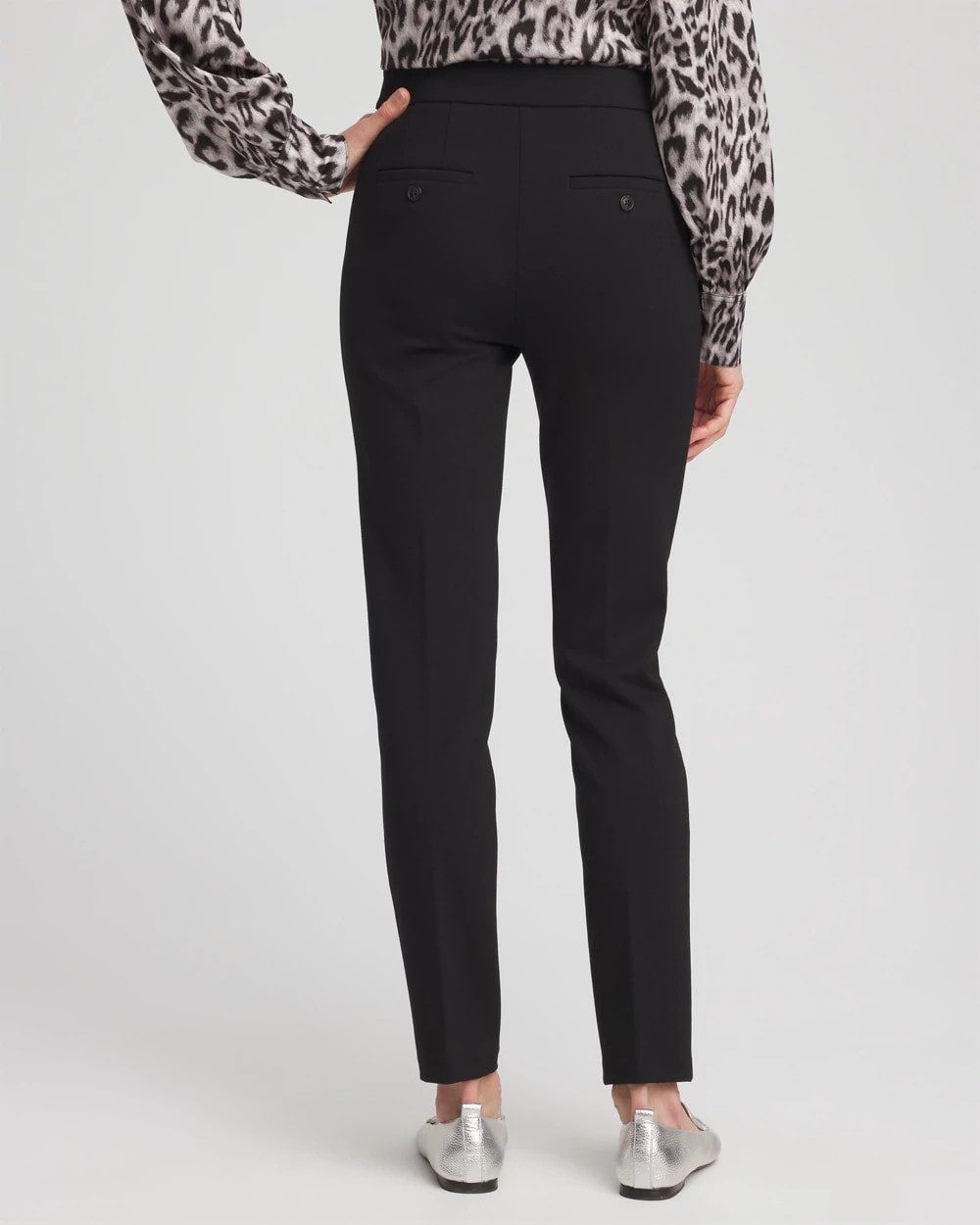 Chico's Discount Black Emme Skinny Ponte Ankle Pants