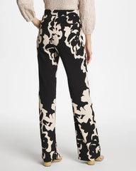 Chico's Outlet Black Shadow Blossom Matte Jersey Pants