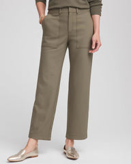 Chico's For Sale Nettle Leaf Petite Bi-Stretch Straight Ankle Pants