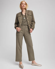 Chico's For Sale Nettle Leaf Petite Bi-Stretch Straight Ankle Pants