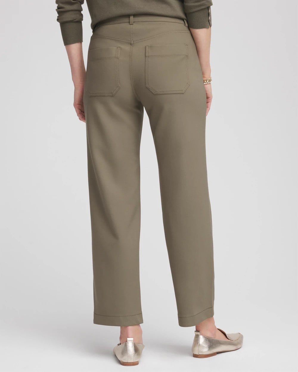 Chico's For Sale Nettle Leaf Petite Bi-Stretch Straight Ankle Pants