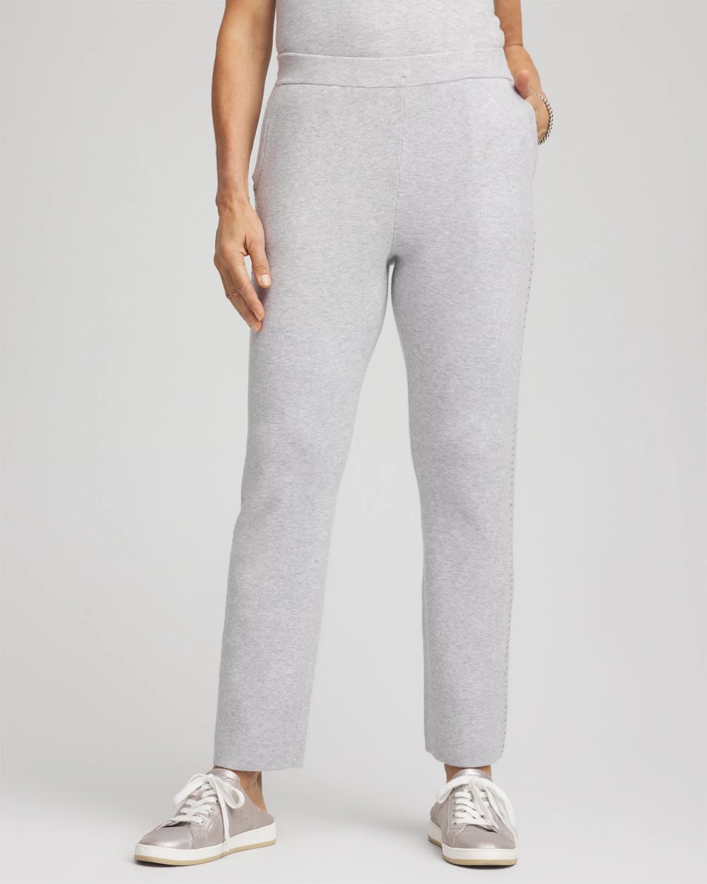 Chico's Discount Frosted Gray Heather Zenergy® Luxe Diamante Pants