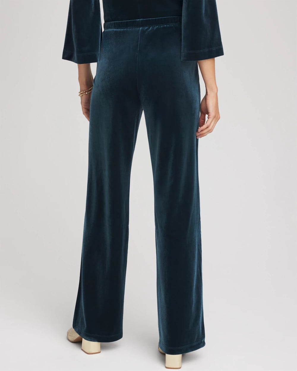 Chico's Online Teal Shadow Travelers™ Velvet No Tummy Pants