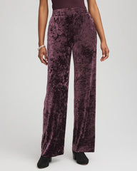 Chico's Discount Night Bloom Crushed Velvet Wide-Leg Pants