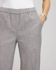 Chico's Sale Silver Shimmer Straight Tapered Ankle Pants