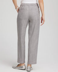 Chico's Sale Silver Shimmer Straight Tapered Ankle Pants
