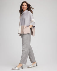 Chico's Sale Silver Shimmer Straight Tapered Ankle Pants